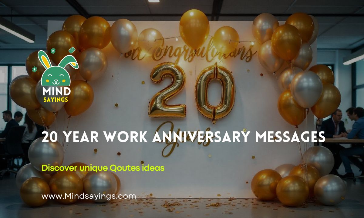 Best 20-Year Work Anniversary Messages