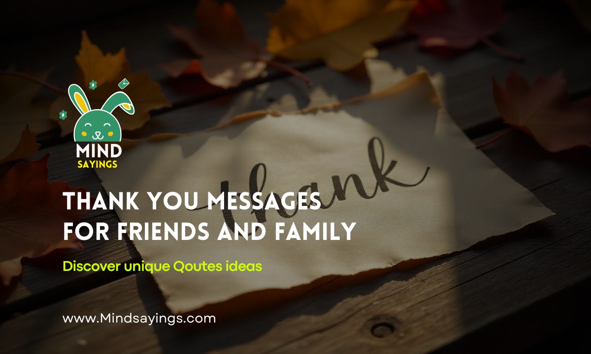 thank you messages for friends and family