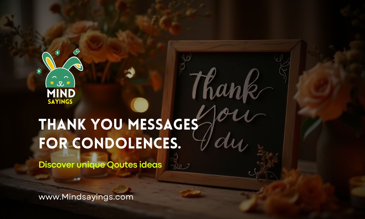 thank you messages for condolences