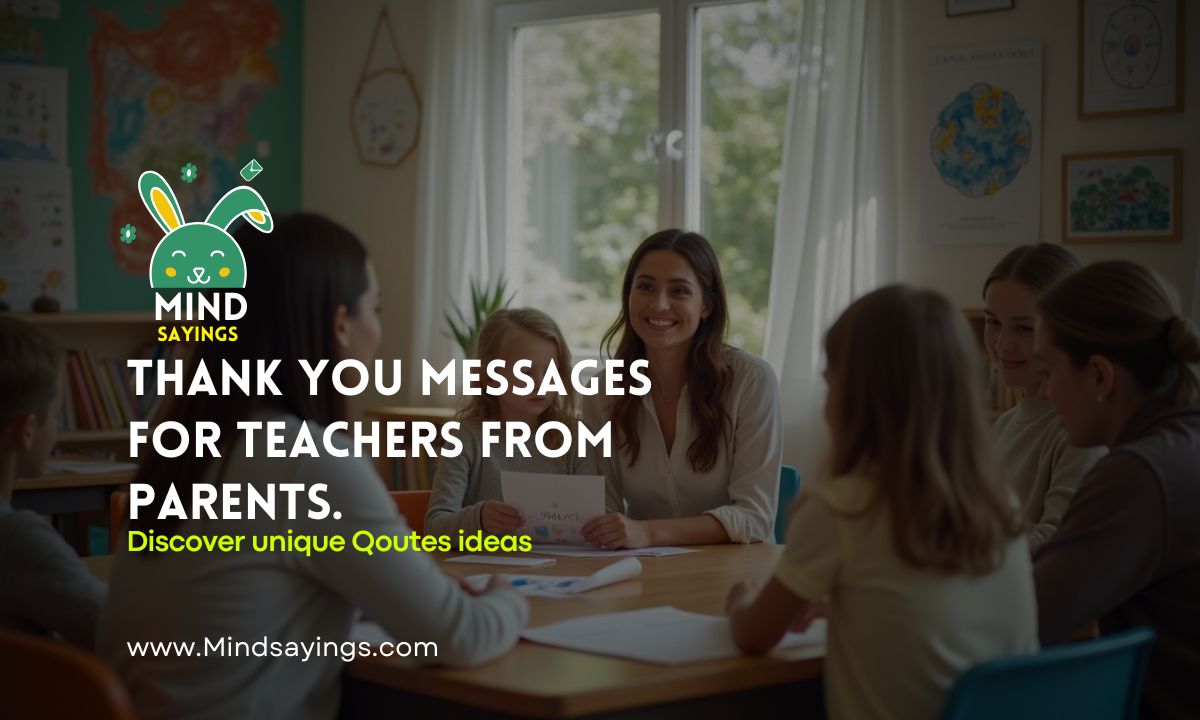 thank you messages for teachers from parents