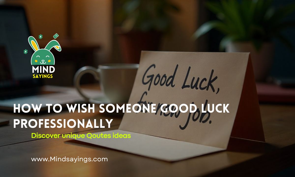 How to Wish Someone Good Luck Professionally