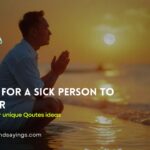 prayer for a sick person to recover