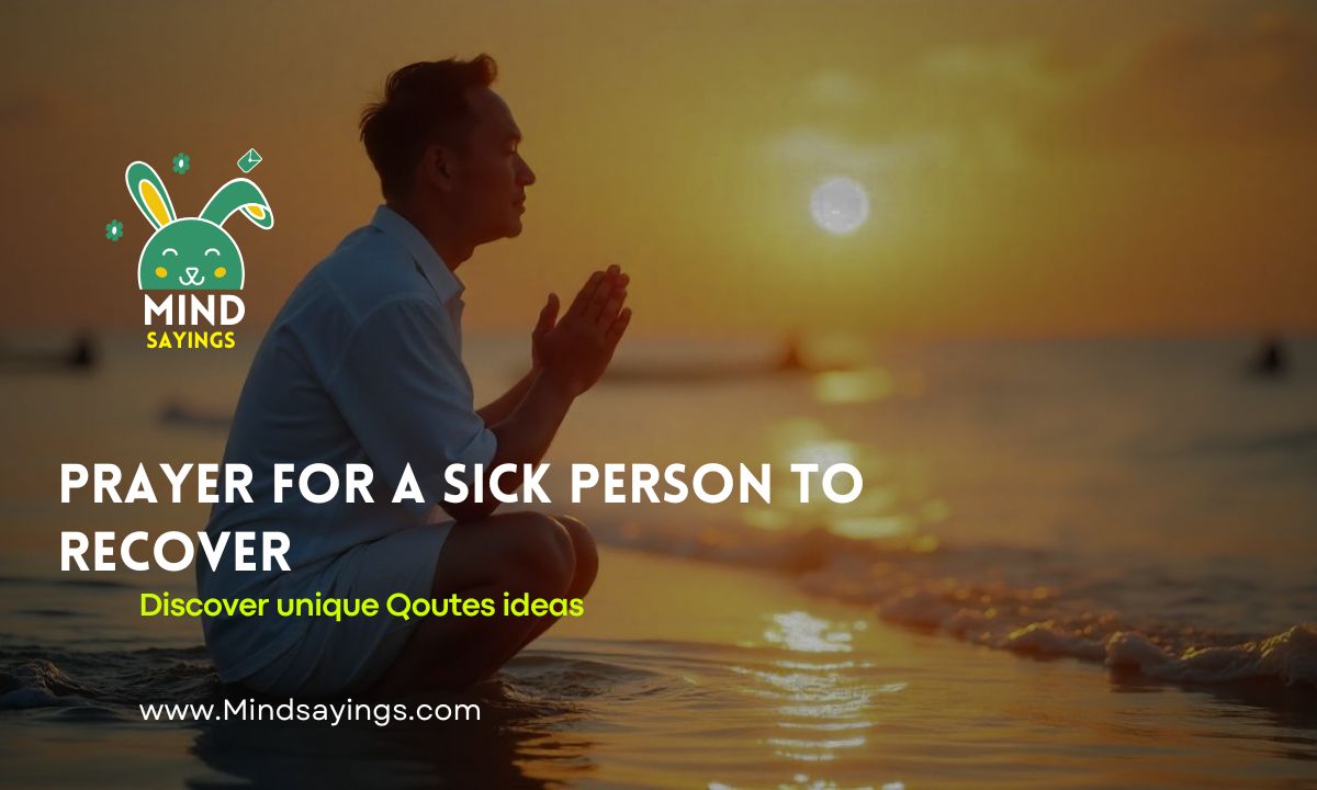 prayer for a sick person to recover