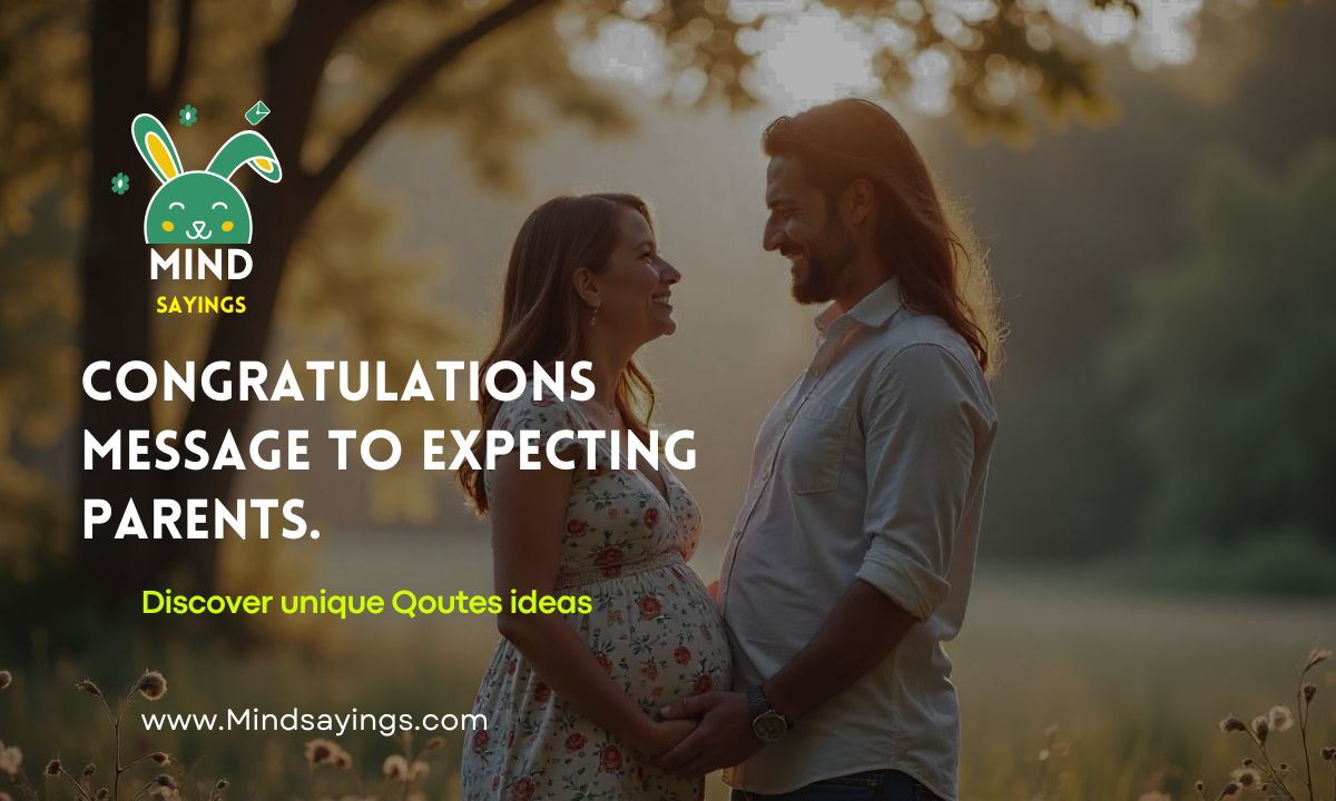 Congratulations message to expecting parents.