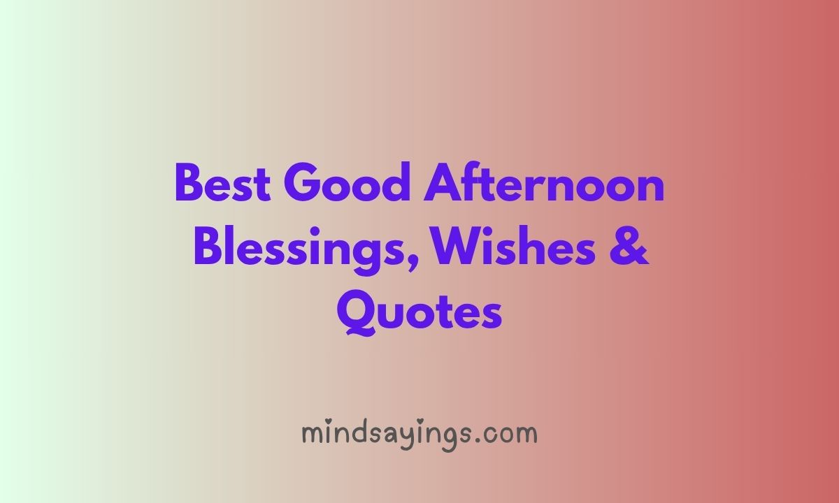 Best Good Afternoon Blessings, Wishes & Quotes